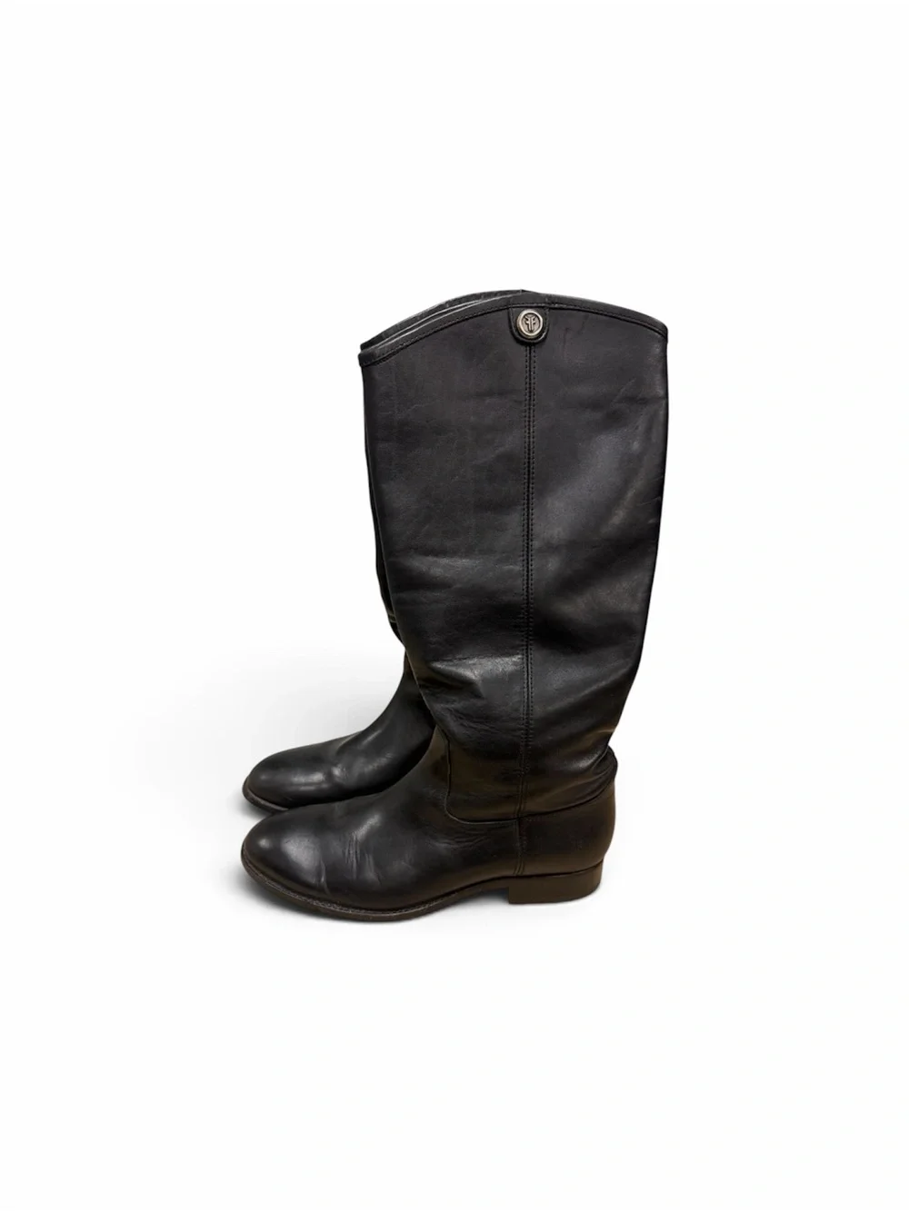Frye Melissa Button II Boots in Black, size 9B.